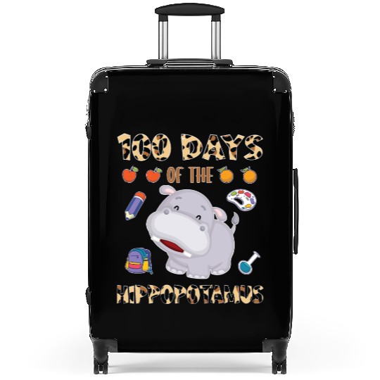 100 Day Of The Hippopotamus Cheetah Leopard Suitcases