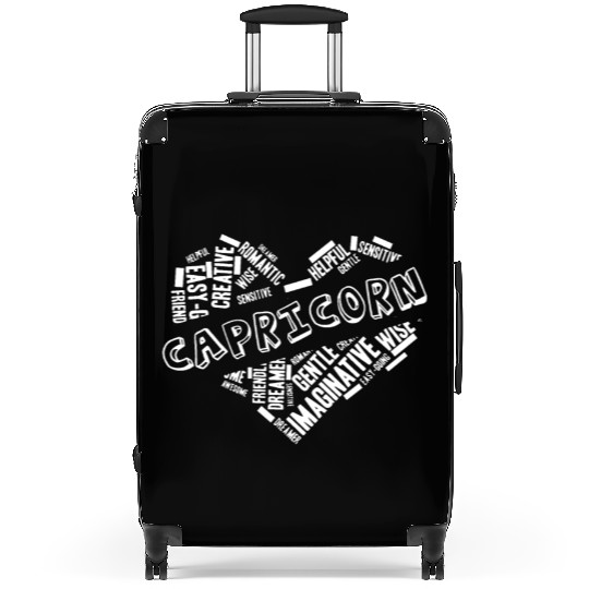 Capricorn Heart Word Cloud Doodle Astrology Zodiac Suitcases