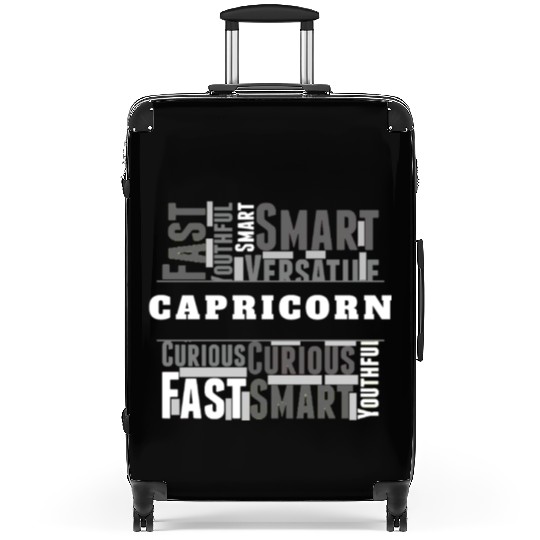 Capricorn Zodiac Star Sign Word Cloud Square Monoc Suitcases