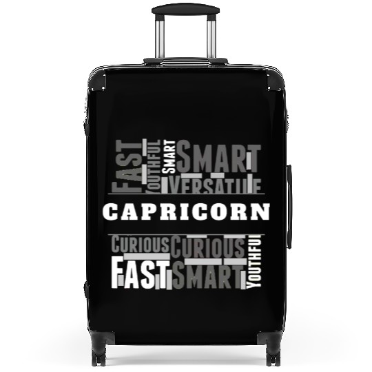 Capricorn Zodiac Star Sign Word Cloud Square Monoc Suitcases