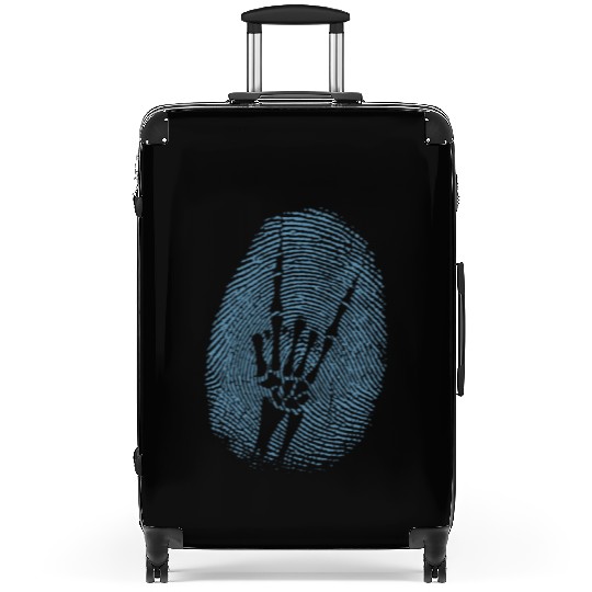 Heavy Metal Fingerprint Music Genre Suitcases