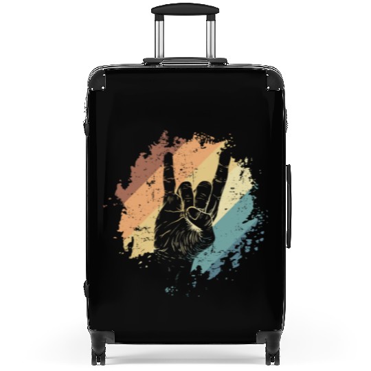 Heavy Metal Hand Sign Music Band Genre Suitcases