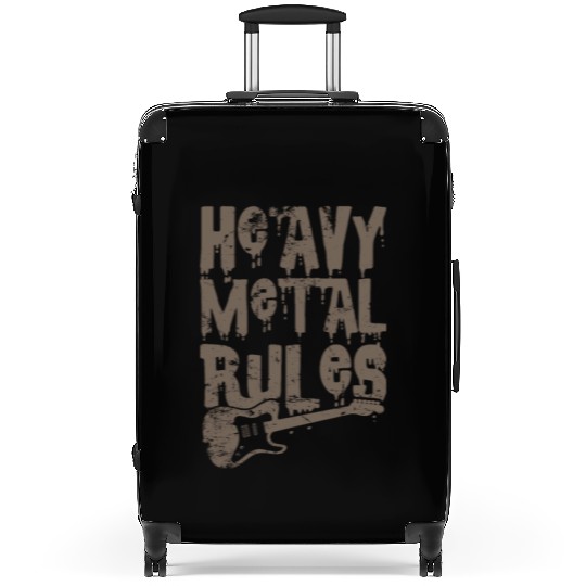 Heavy Metal Rules Music Band Genre Suitcases