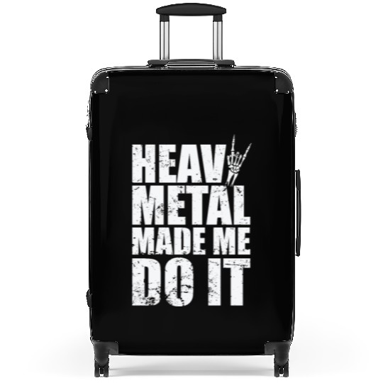 Heavy Metal Made me do it Music Band Suitcases