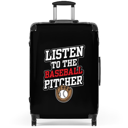 Listen To The Baseball Pitcher Player Hobby Suitcases
