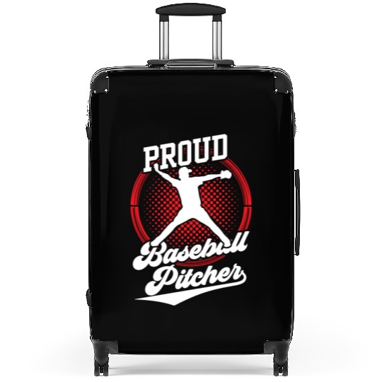 Proud Baseball Pitcher Player Hobby Sayings Suitcases
