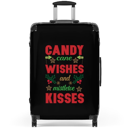 Candy cane wishes and mistletoe kisses Suitcases