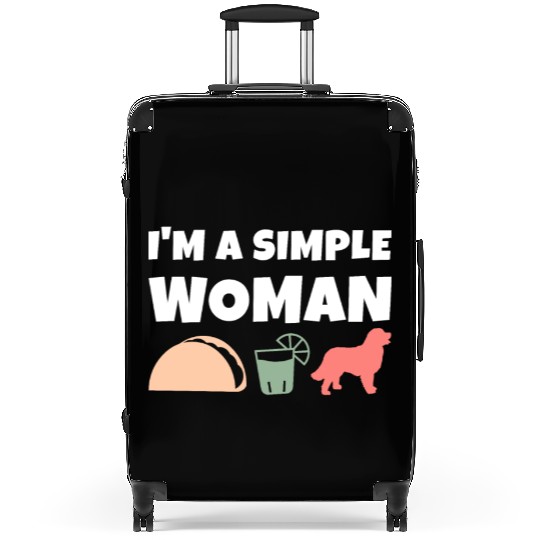 I'm A Simple Woman Tacos Tequila Bernese Mountain Suitcases