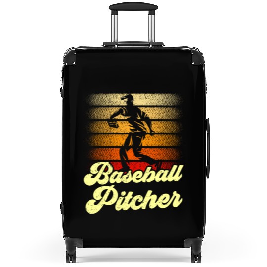 Baseball Pitcher Player Hobby Sayings Suitcases