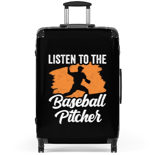 Listen To The Baseball Pitcher Hobby Player Suitcases