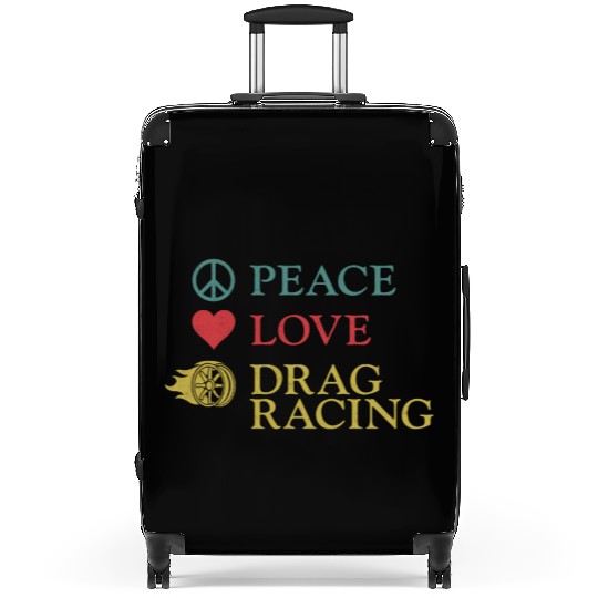 Drag Racing Race Car Girl Peace Suitcases