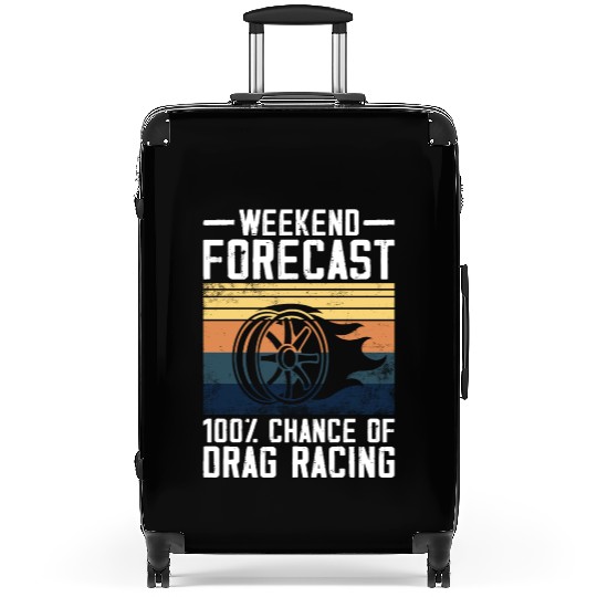 Drag Racing Race Car Retro Vintage Suitcases