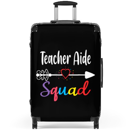 Teacher Aide Squad Funny Back To School Teacher su Suitcases