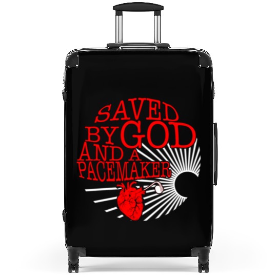 Saved By God And A Pacemaker Suitcases, CHD Awareness