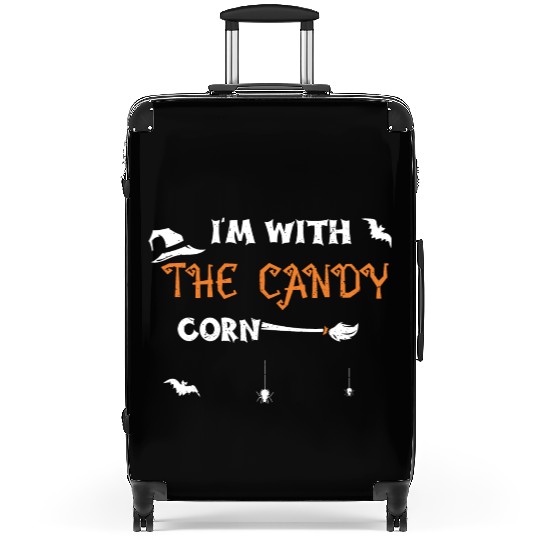 I'm With The Candy Corn Suitcases