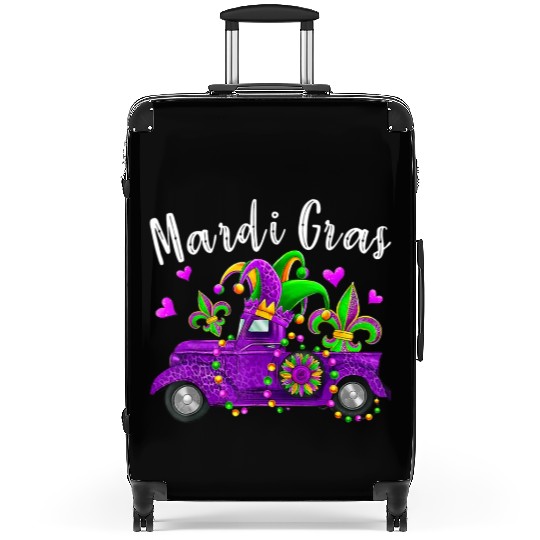 CooI Mardi Gras With Truck Mardi Gras Costume Girl Suitcases