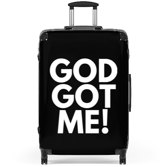 God Got Me, Christian, Quote Suitcases