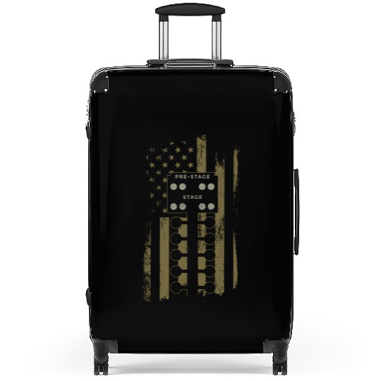 Drag Racing Race Car American Flag Suitcases