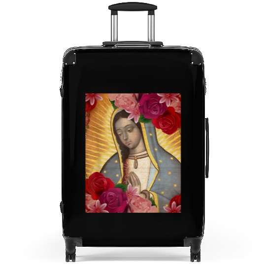 Our Lady of Guadalupe Rose Mexican Catholic Juan D Suitcases