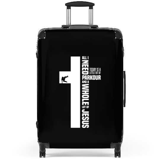 Parkour And Jesus Funny Parkour Free Running Gift Suitcases