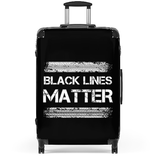 Black Lines Matter Drift Car Racing Racer Suitcases