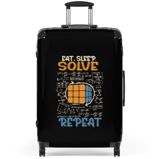 Eat Sleep Solve Repeat Math Speed Cubing Genie Suitcases
