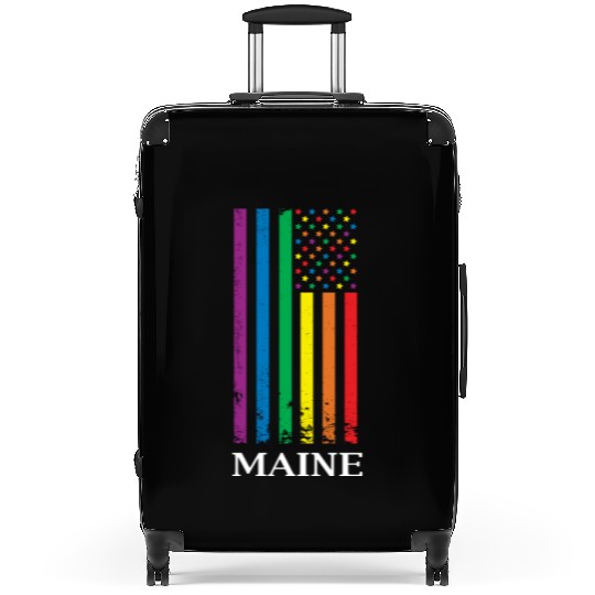 Maine Pride Month Pride Flag LGBT Community LGBTQ Suitcases