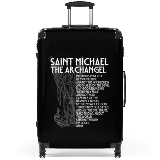 Saint Michael the Archangel Prayer Catholic Tradit Suitcases