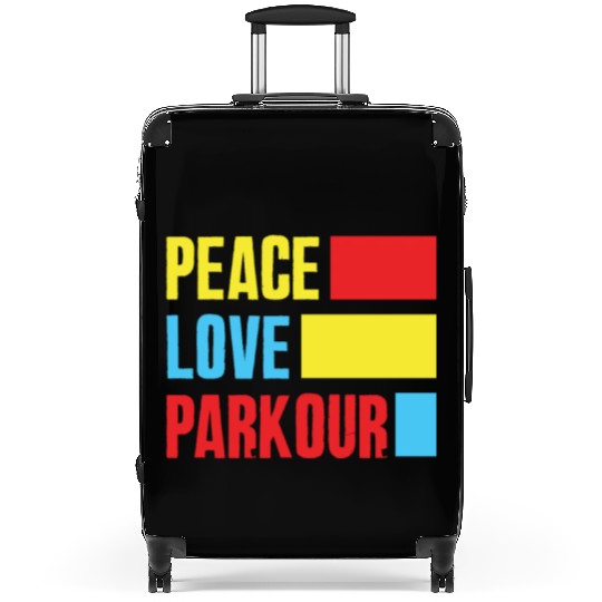 Peace Love Parkour Funny Parkour Free Running Gift Suitcases