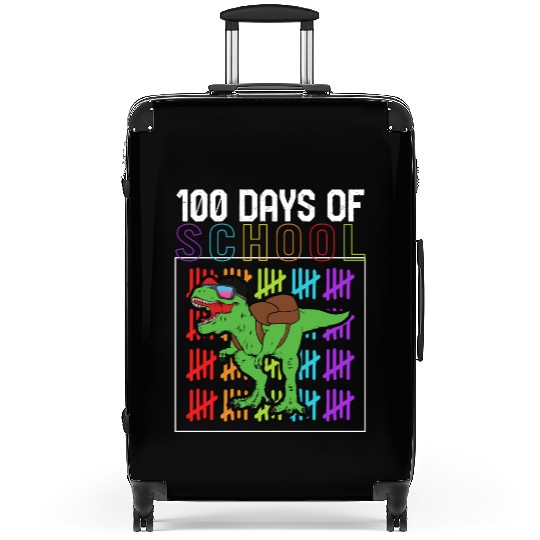 School Suitcases, 100 Days Of School T-rex Dinosaur