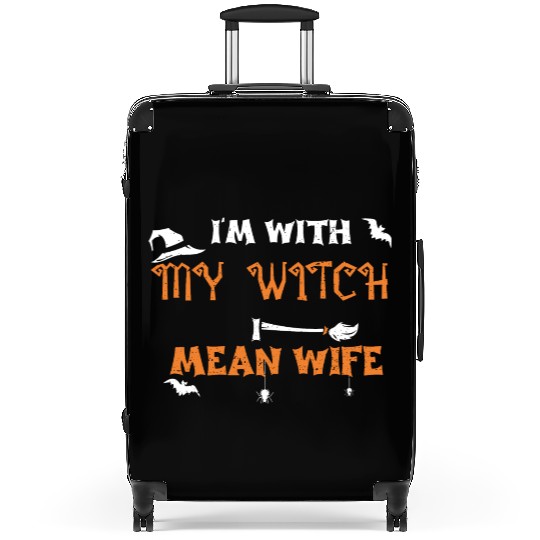 I'm With My Witch I Mean Wife Suitcases