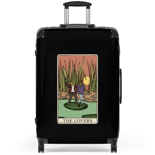 Cottagecore Frog Tarot Card "The Lovers" for a Suitcases