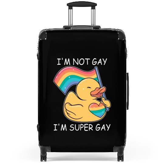 Super Gay Rubber Duck Funny LGBT Gay Pride Rainbow Suitcases