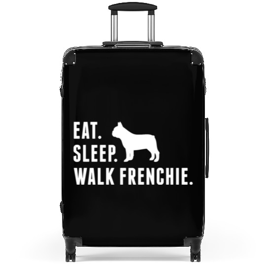 Eat Sleep Walk French Bulldog Suitcases