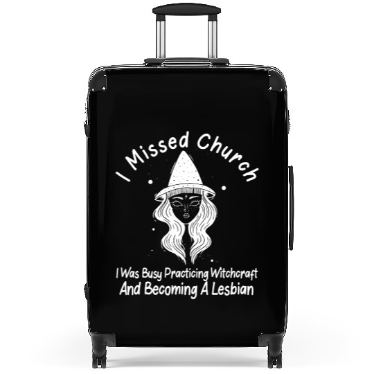 Missed Church Lesbian Witch LGBT Wicca Witchcraft Suitcases