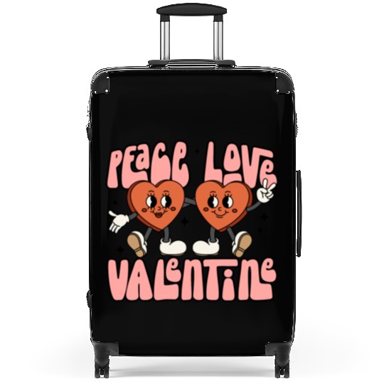 Peace Love Valentine Candy Heart Suitcases