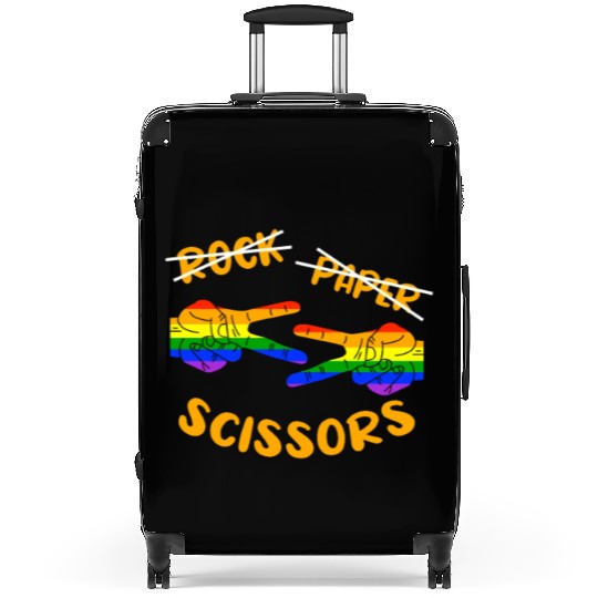Rock Paper Scissors, LGBT Rainbow Flag Suitcases