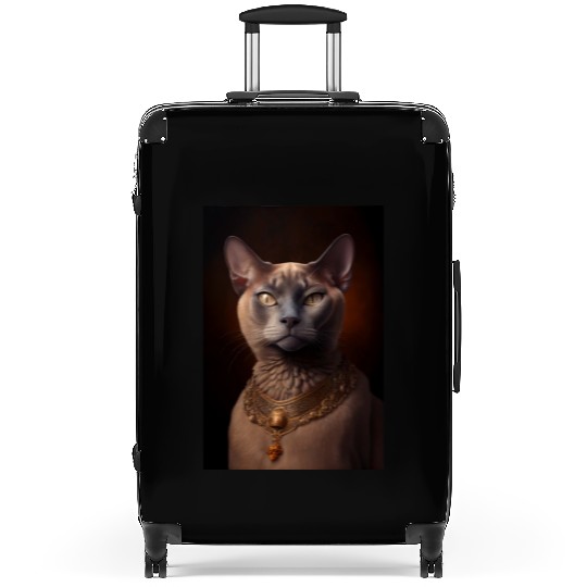 Burmese Cat Breed Portrait Royal Renaissance Anima Suitcases
