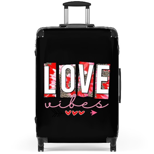 Leopard print cheetah Love Vibes Suitcases Cupids Arrow