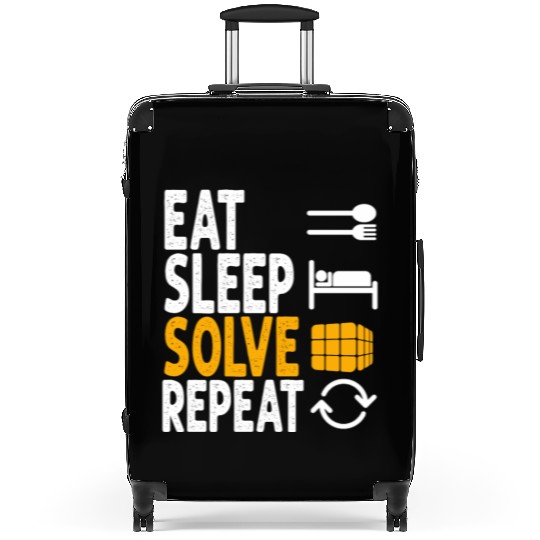 Eat Sleep Solve Repeat Math Speed Cubing Genie Suitcases