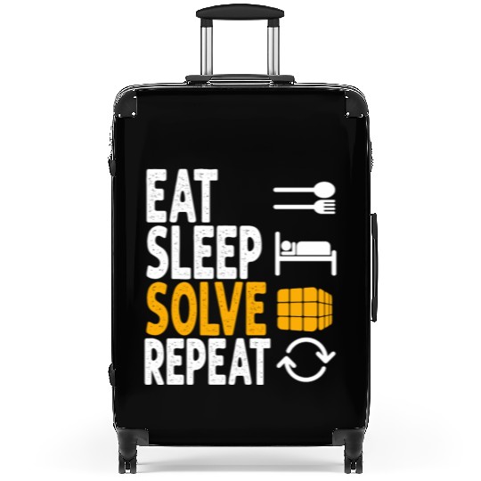 Eat Sleep Solve Repeat Math Speed Cubing Genie Suitcases