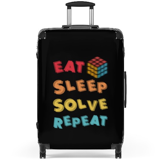 Eat Sleep Solve Repeat Math Speed Cubing Genie Suitcases