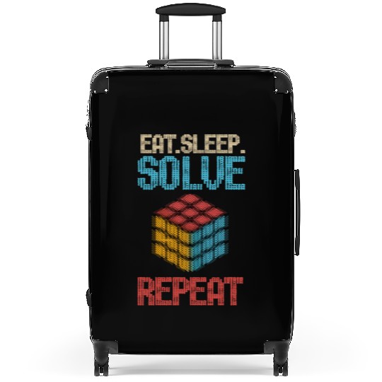 Eat Sleep Solve Repeat Math Speed Cubing Genie Suitcases