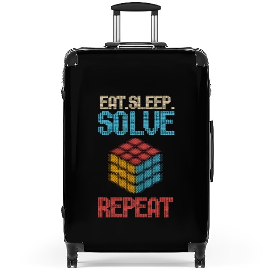 Eat Sleep Solve Repeat Math Speed Cubing Genie Suitcases