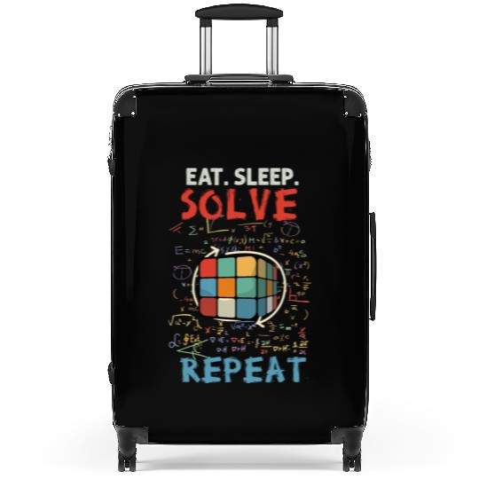 Eat Sleep Solve Repeat Math Speed Cubing Genie Suitcases
