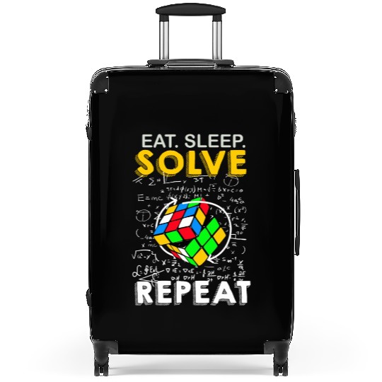 Eat Sleep Solve Repeat Math Speed Cubing Genie Suitcases