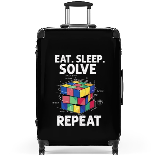 Eat Sleep Solve Repeat Math Speed Cubing Genie Suitcases