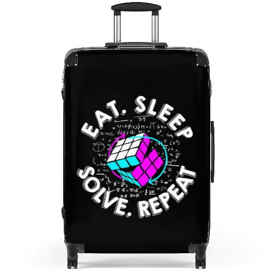Eat Sleep Solve Repeat Math Speed Cubing Genie Suitcases