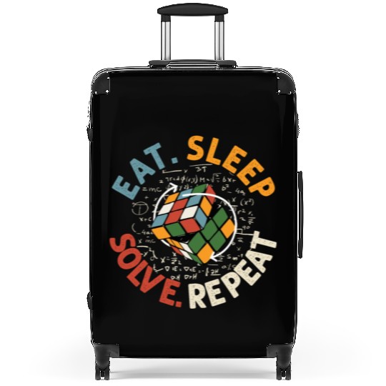 Eat Sleep Solve Repeat Math Speed Cubing Genie Suitcases