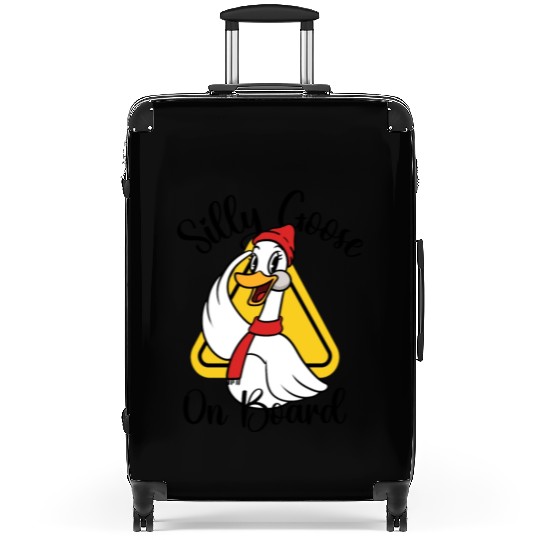Silly Goose On Board, Sign Silly Goose Funny Yield Suitcases